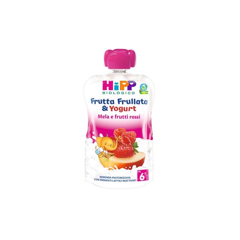 Hipp Biologico Frutta Frullata con Yogurt Mela e Frutti Rossi 100g