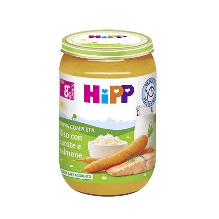 Hipp Biologico Pappe Pronte Riso con Carote e Salmone 220g