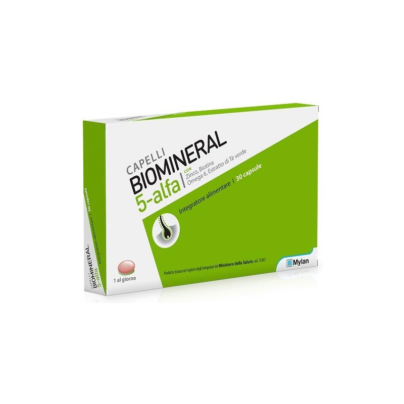 Biomineral 5-Alfa 30 Capsule Integratore Alimentare Capelli