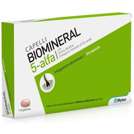 Biomineral 5-Alfa 30 Capsule Integratore Alimentare Capelli