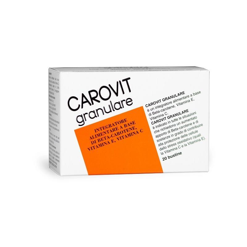 Carovit Granulare 20 Bustine Integratore Alimentare con Betacarotene