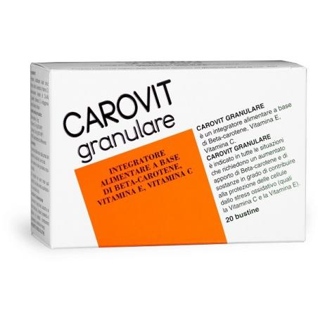 Carovit Granulare 20 Bustine Integratore Alimentare con Betacarotene