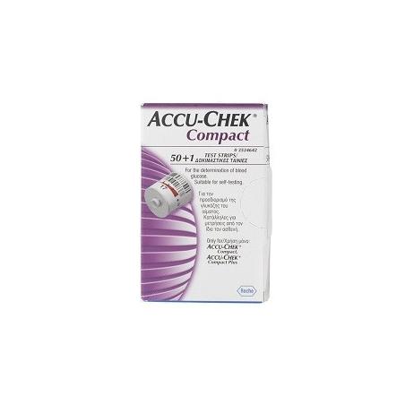 Accu Check Compact 50 Strisce Plasma di Misurazione Glicemia e Test Strips