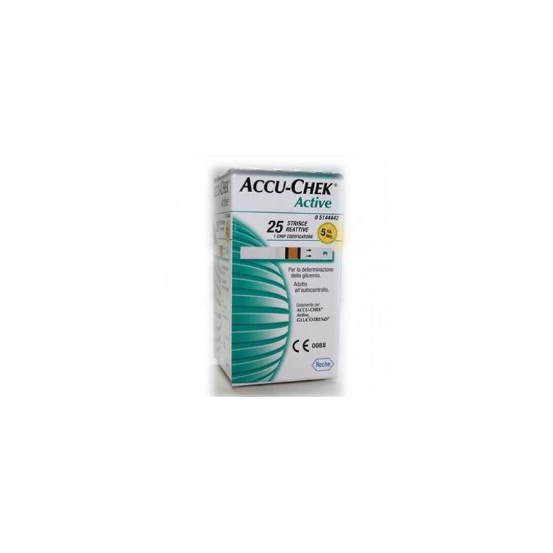 Accu Check Active 25 Pezzi Strisce Misurazione Glicemia