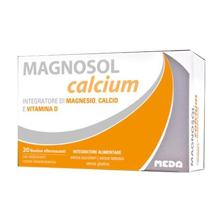 Meda Magnosol Calcium 20 Bustine Integratore di Vitamine e Sali Minerali