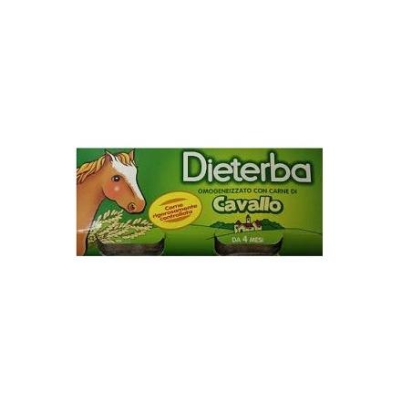 Dieterba 3 pezzi da 80 g Omogeneizzato Cavallo per Bambini