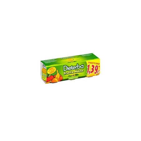 Dieterba 3 pezzi da 80 g Omogeneizzato Frutta Mista per Bambini