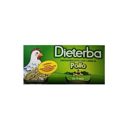 Dieterba 3 pezzi da 80 g Omogeneizzato Pollo per Bambini
