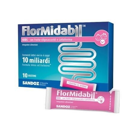 Sandoz FlorMidabìl Kids Fermenti Lattici Diarrea Bambini 10 Bustine