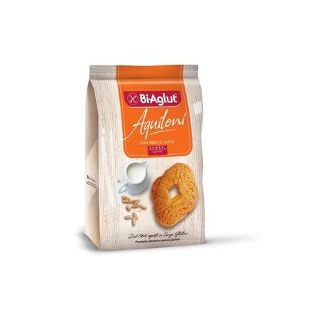 BiAglut Acquiloni 200 g Biscotti con Riso e latte Senza Glutine