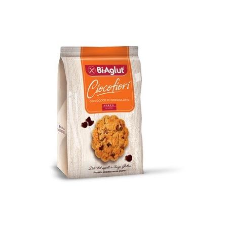 BiAglut Ciocofiori 200 g Biscotti con Gocce di Cioccolato Senza Glutine