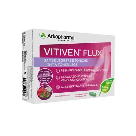 Arkopharma Vitiven Flux 30 Capsule Integratore per Gambe leggere e Toniche