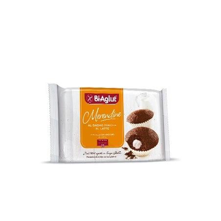 BiAglut Merendine 200 g Dolcetto al Cacao Farcito al Latte Senza Glutine