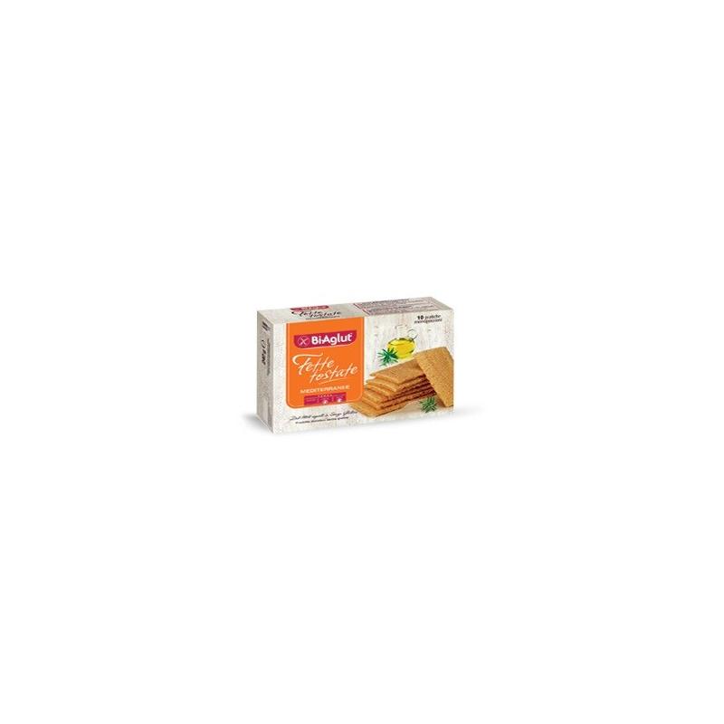 BiAglut Fette Tostate Mediterranee Monoporzioni da 24 g Snack Salato Senza Glutine