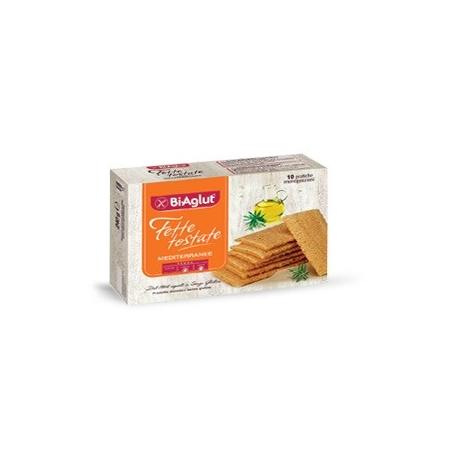 BiAglut Fette Tostate Mediterranee Monoporzioni da 24 g Snack Salato Senza Glutine