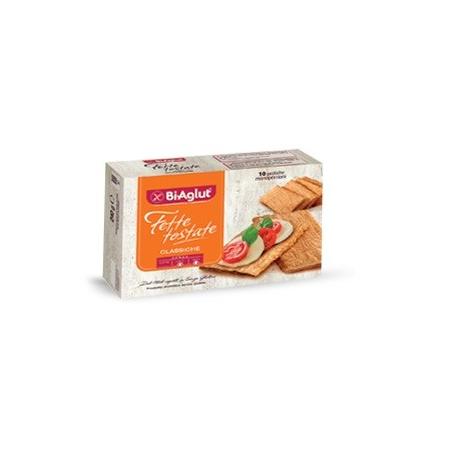 BiAglut Fette Tostate 10 Monoporzioni da 24 g Snack Salato Senza Glutine