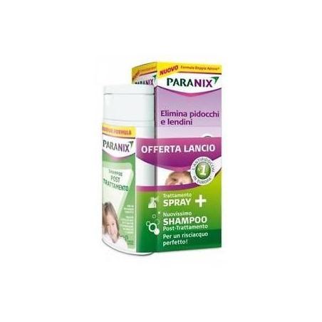 Paranix Spray + Shampoo Trattamento Elimina Pidocchi e Lendini