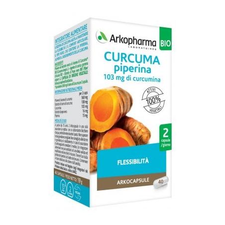 Arkopharma Arkocapsule Curcuma+Piperina Bio 40 Capsule