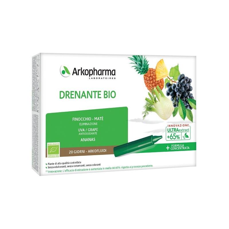 Arkopharma Drenante Bio 20 Flaconcini Integratore per Drenaggio Liquidi