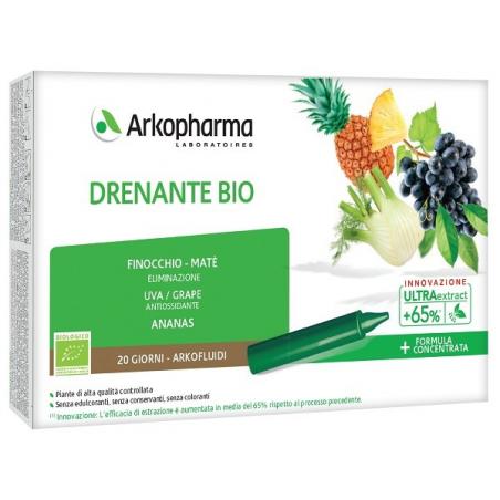 Arkopharma Drenante Bio 20 Flaconcini Integratore per Drenaggio Liquidi