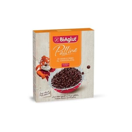 BiAglut Palline 275 g Cereali di Riso e Mais al Cioccolato Senza Glutine