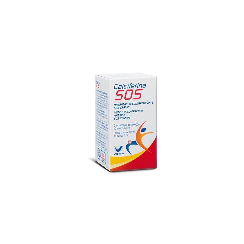 Calciferina SOS 10 bustine x 5 ml Crema Massaggio Decontratturante