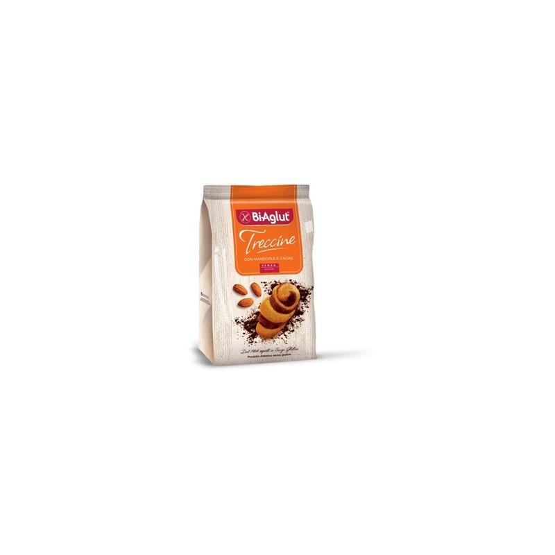 BiAglut Treccine 180 g Biscotti con Mandorle e Cacao Senza Glutine