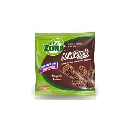 Enerzona Minirock 40-30-30 24 g Snack di Soia Gusto Cioccolato al Latte