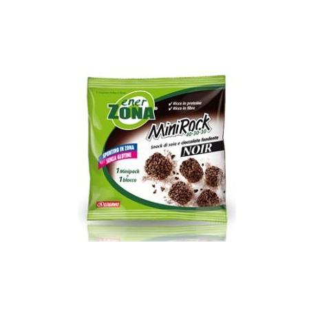 Enerzona Minirock Noir 40-30-30 24 g Snack di Soia e Cioccolato Fondente