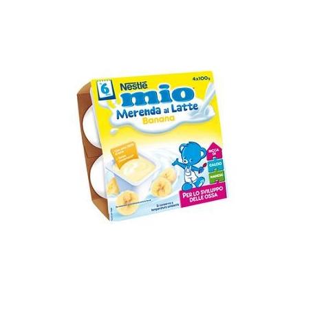 Nestlè Mio Merenda 4 x 100 g Merenda al Latte Gusto Banana