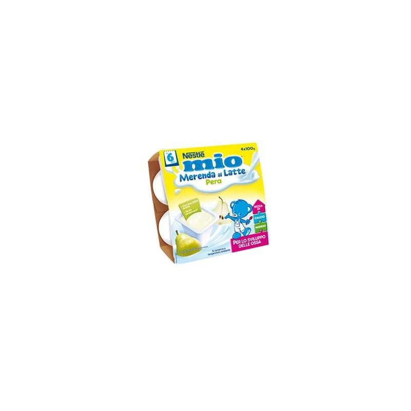 Nestlè Mio Merenda 4 x 100 g Merenda al Latte Gusto Pera