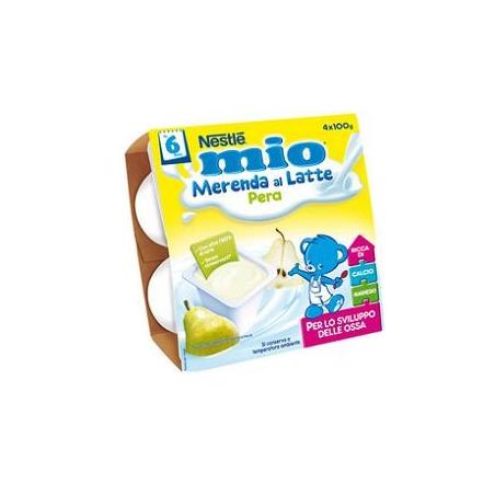 Nestlè Mio Merenda 4 x 100 g Merenda al Latte Gusto Pera