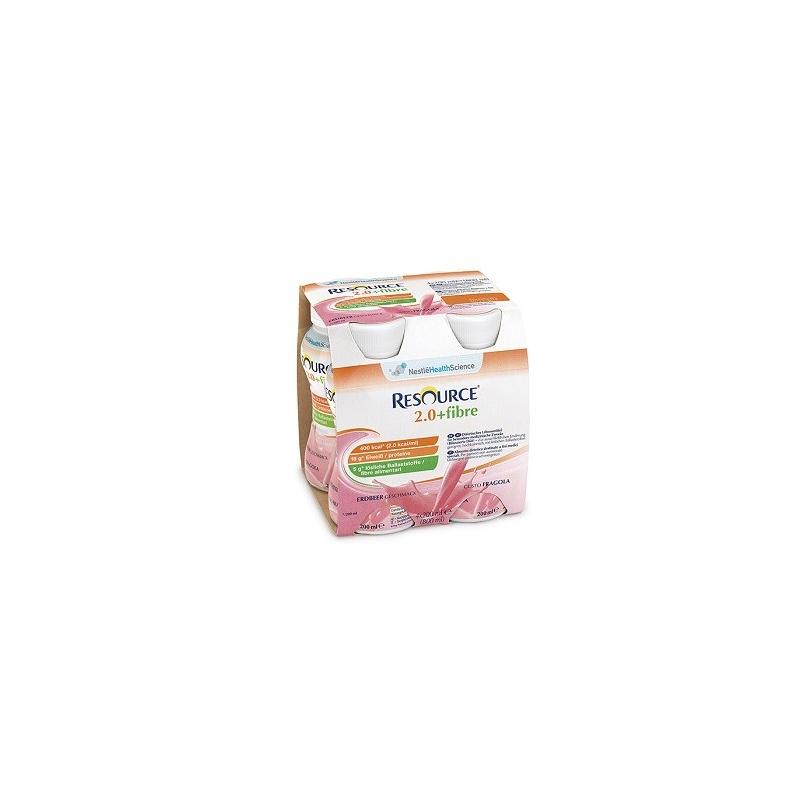 Nestlè Resource 2.0 + Fibre  200 ml Supplemento Nutrizionale Gusto Fragola