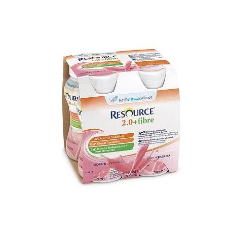 Nestlè Resource 2.0 + Fibre  200 ml Supplemento Nutrizionale Gusto Fragola