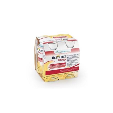 Nestlè Resource Energy 4 Bottiglie x 200 ml Succo Dietetico Gusto Vaniglia