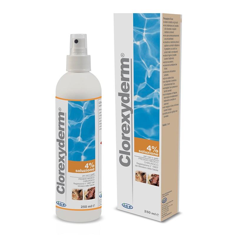 ICF Clorexyderm Soluzione 4% Shampoo per il Trattamento di Dermafitosi Flacone 250 ml