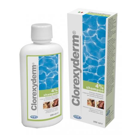 ICF Clorexyderm Sh 4% Shampoo per la Pulizia del Pelo degli Animali Barattolo 250ml