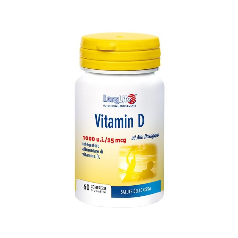 Longlife Vitamina D3 1000ui Integratore per la Salute Cardiovascolare 60 Compresse