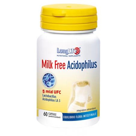 Longlife Milk Free Acidophilus 60 Capsule Integratore Fermenti Lattici