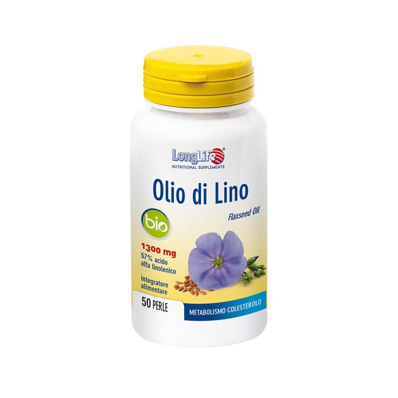 Long Life Olio di Lino 50 Perle Integratore Controllo Lipidi