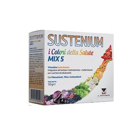 Menarini Sustenium Colori della Salute Integratore multiminerale e multivitaminico, 14 bustine
