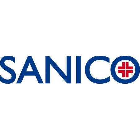 Sanico White Pave Open Squar Orecchini Sterili 12 mm