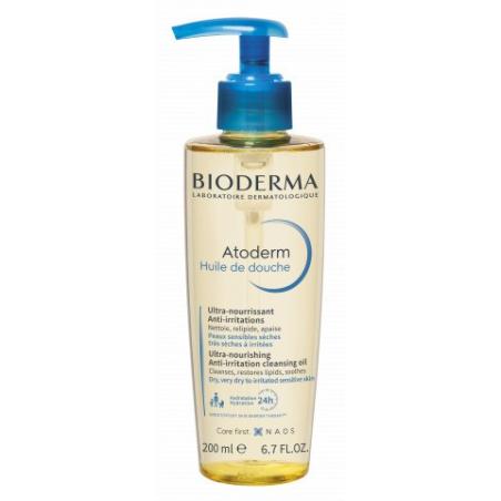 Bioderma Atoderm Olio doccia per la pulizia e la protezione della cute, flacone 200 ml