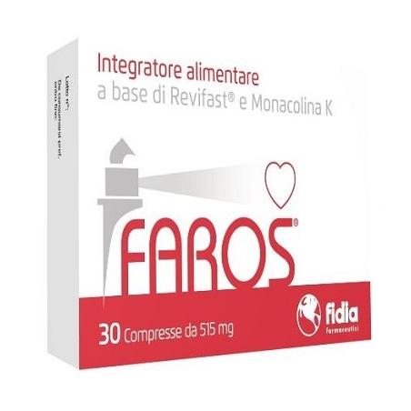 Fidia Faros Integratore per il controllo del colesterolo e della funzionalità cardiovascolare, 30 compresse