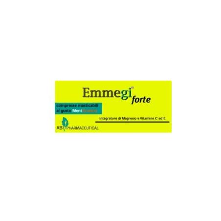 Abi Pharmaceutical Emmegi Forte Integratore Alimentare Energizzante al Magnesio 20 Compresse Masticabili