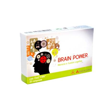 Abekom Brain Power Integratore per Ottimizzare le Funzioni Cognitive e Mnemoniche 20 Compresse
