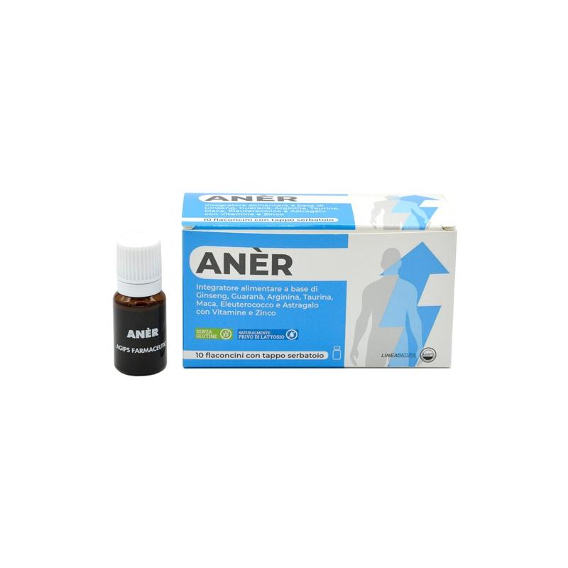 Agips Farmaceutici Aner Integratore Per Apporto di Energia 10 Fiale 12 Ml