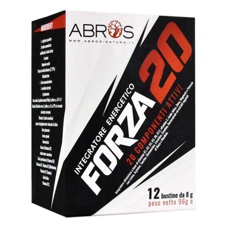Abros Forza20 Integratore energetico ad azione tonica e rigenerante, 12 bustine