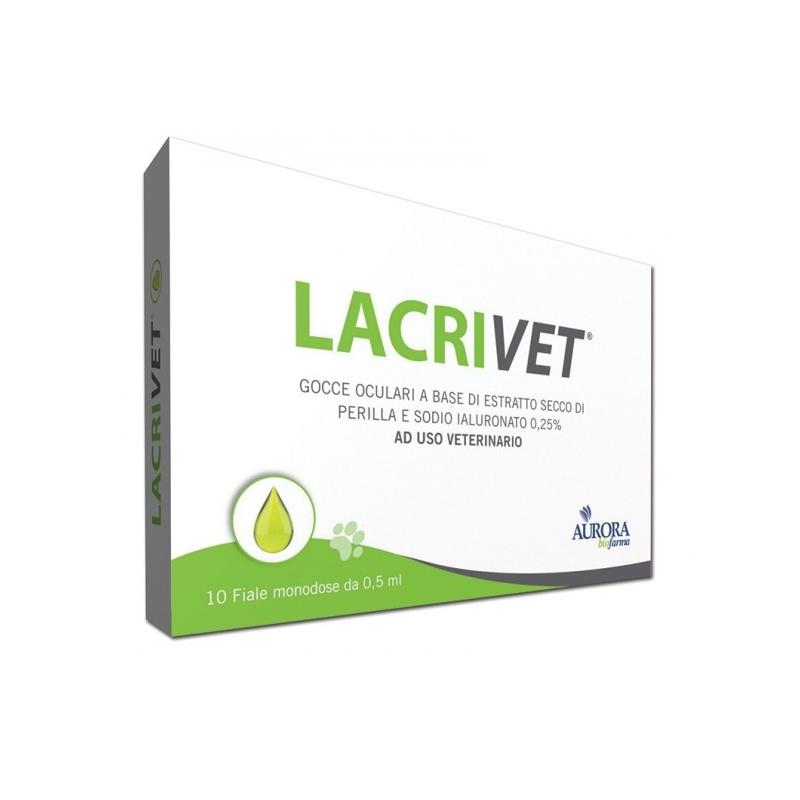 Aurora Biofarma Lacrivet 10 fiale monodose Gocce Oculari per Cani e Gatti