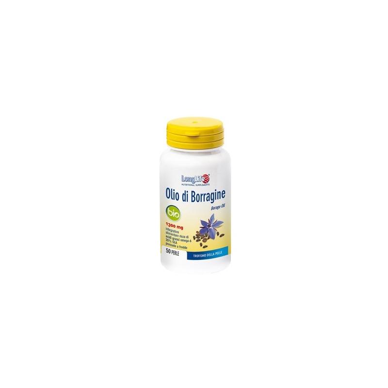 Phoenix LongLife Olio Borragine Bio 1300mg  50 Perle Integratore Trofismo della Pelle